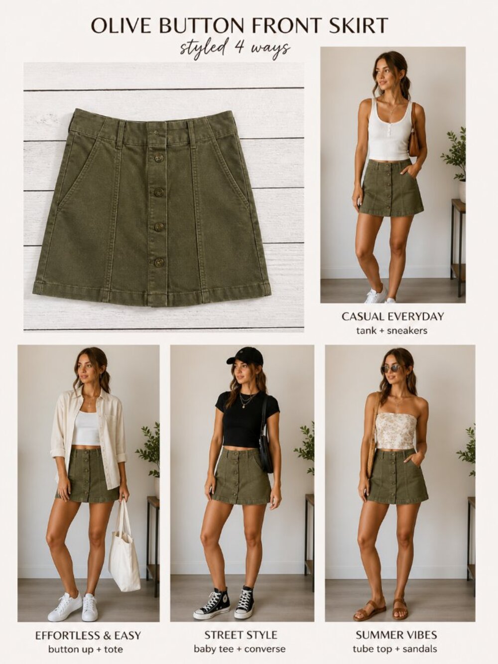 Forever 21 Womens Corduroy Mini Skirt Size 6 Olive Green Y2K Button Front - Picture 2 of 11